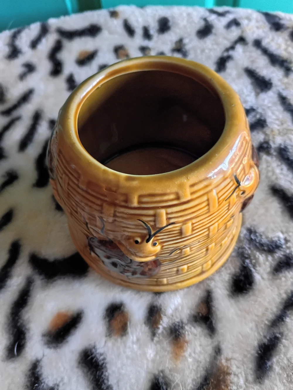 Ceramic Honey Brown Bee Planter